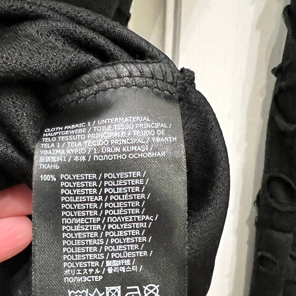 Killstar Black Distressed Long Sleeve assymetrical hem hoodie - Picture 4 of 5